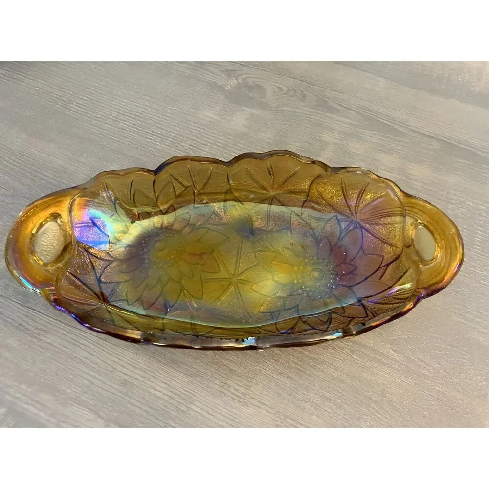 Indiana Glass amber pickle dish